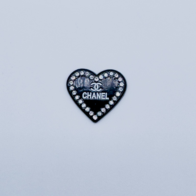 CC-Metal Love Shape With Diamond 25MM*25MM