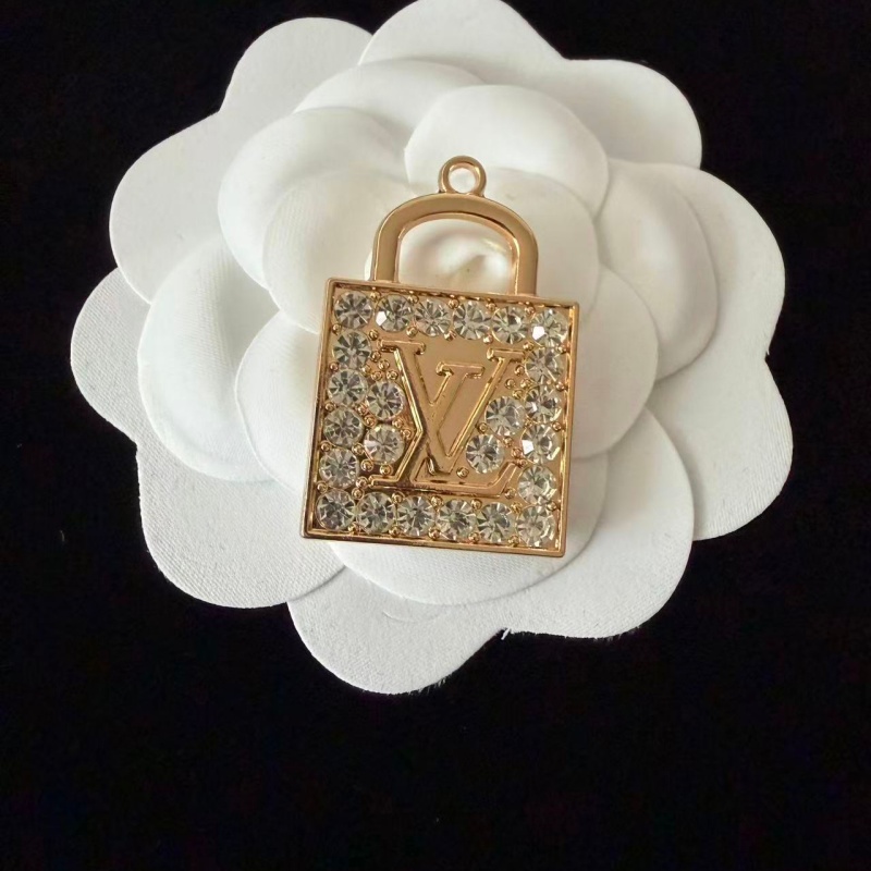 L-Metal Lock Shape With Diamonds 24MM*35MM