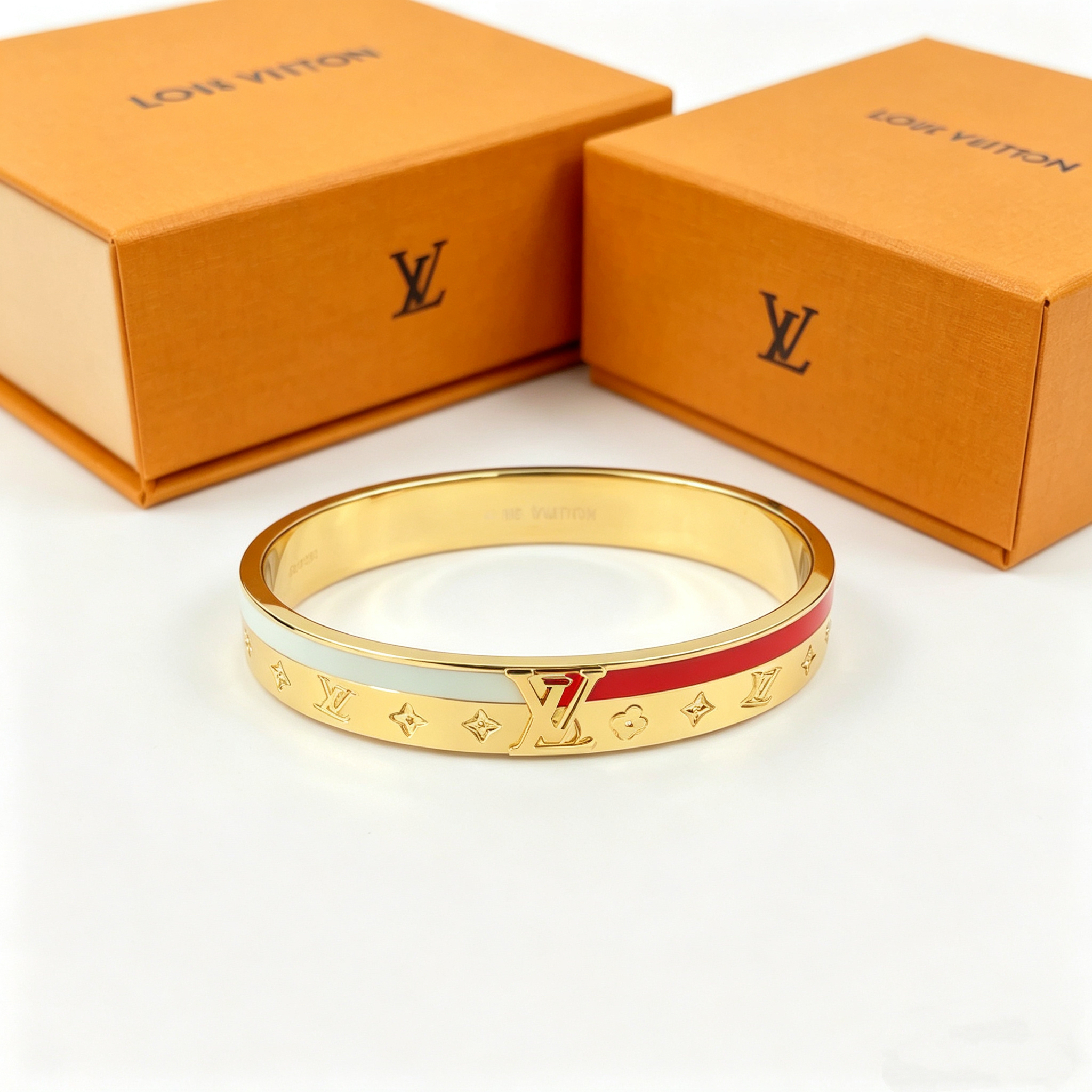L — Single-layer two-tone bangle