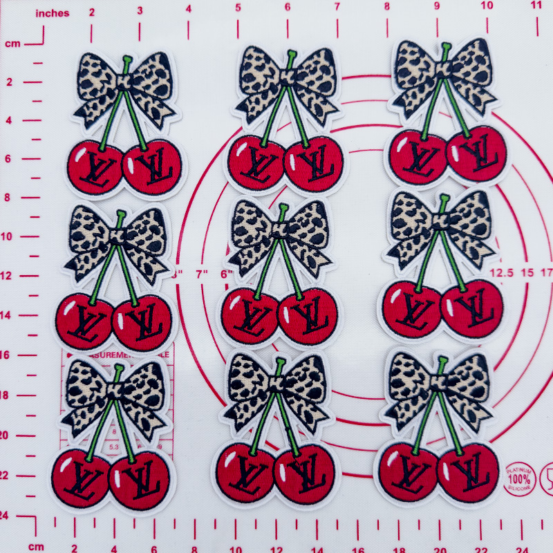 Mid(Iron-on) L-Cherry Shape Patches