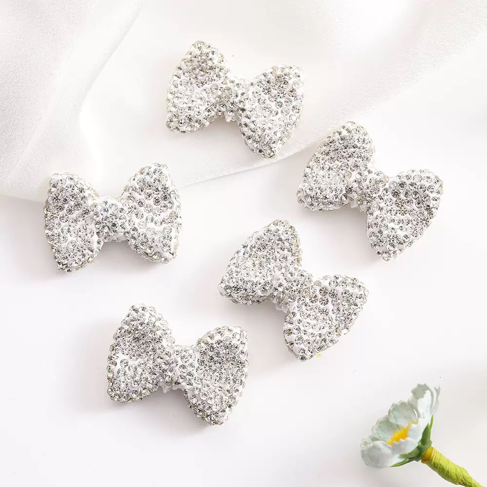 MID-Sparkling Rhinestone Bows 30MM*22MM