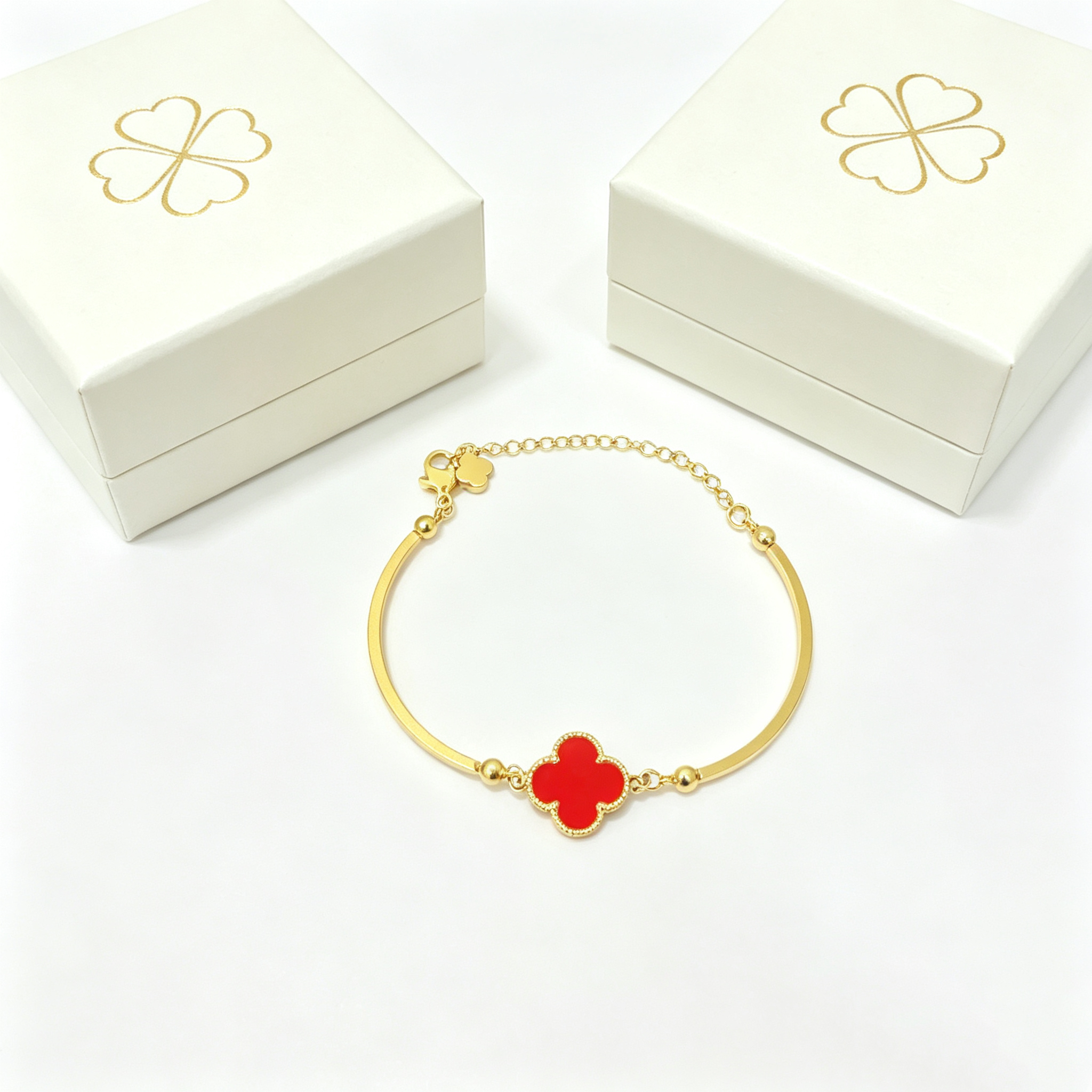 S—Single Flower Metal Bracelet