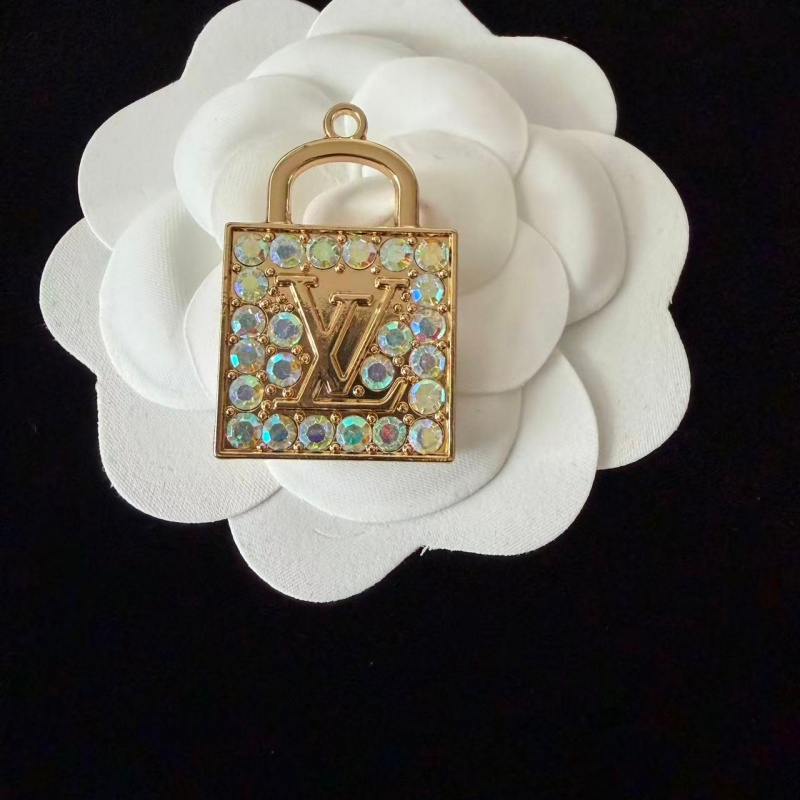 L-Metal Lock Shape With Diamonds 24MM*35MM