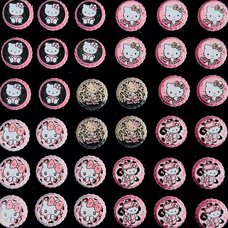 A Pack of 5PCS HK Bottle Cap with Pin on the Back
