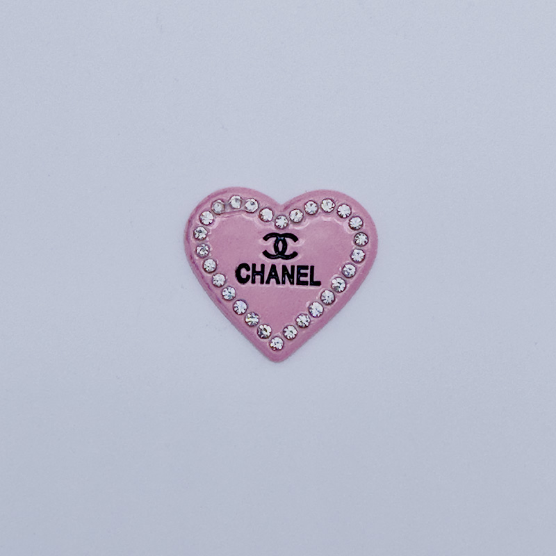 CC-Metal Love Shape With Diamond 25MM*25MM