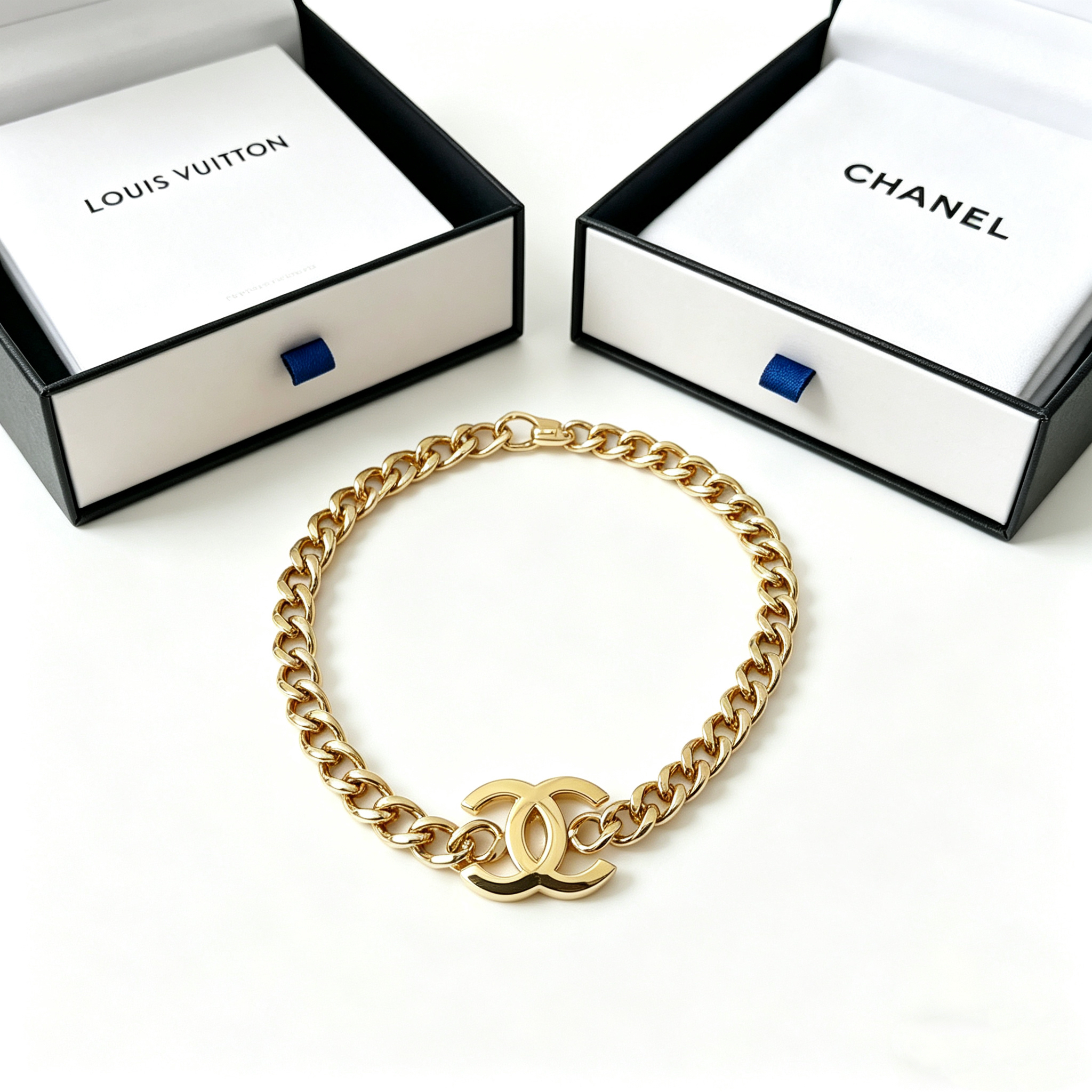 C—Metal Cuban Link Bracelet Style