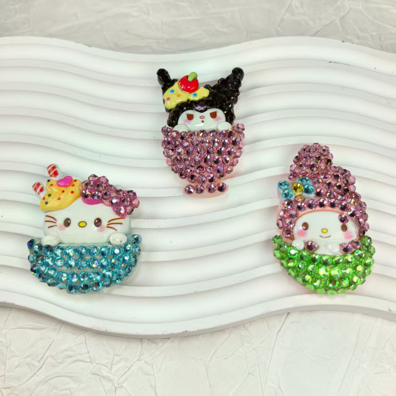 Cute cartoon HK With Diamonds