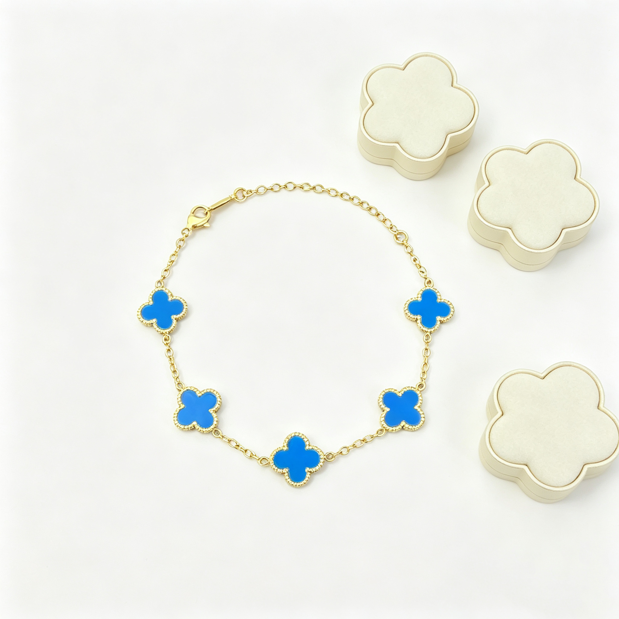 S—Five-Row Metal Bracelet