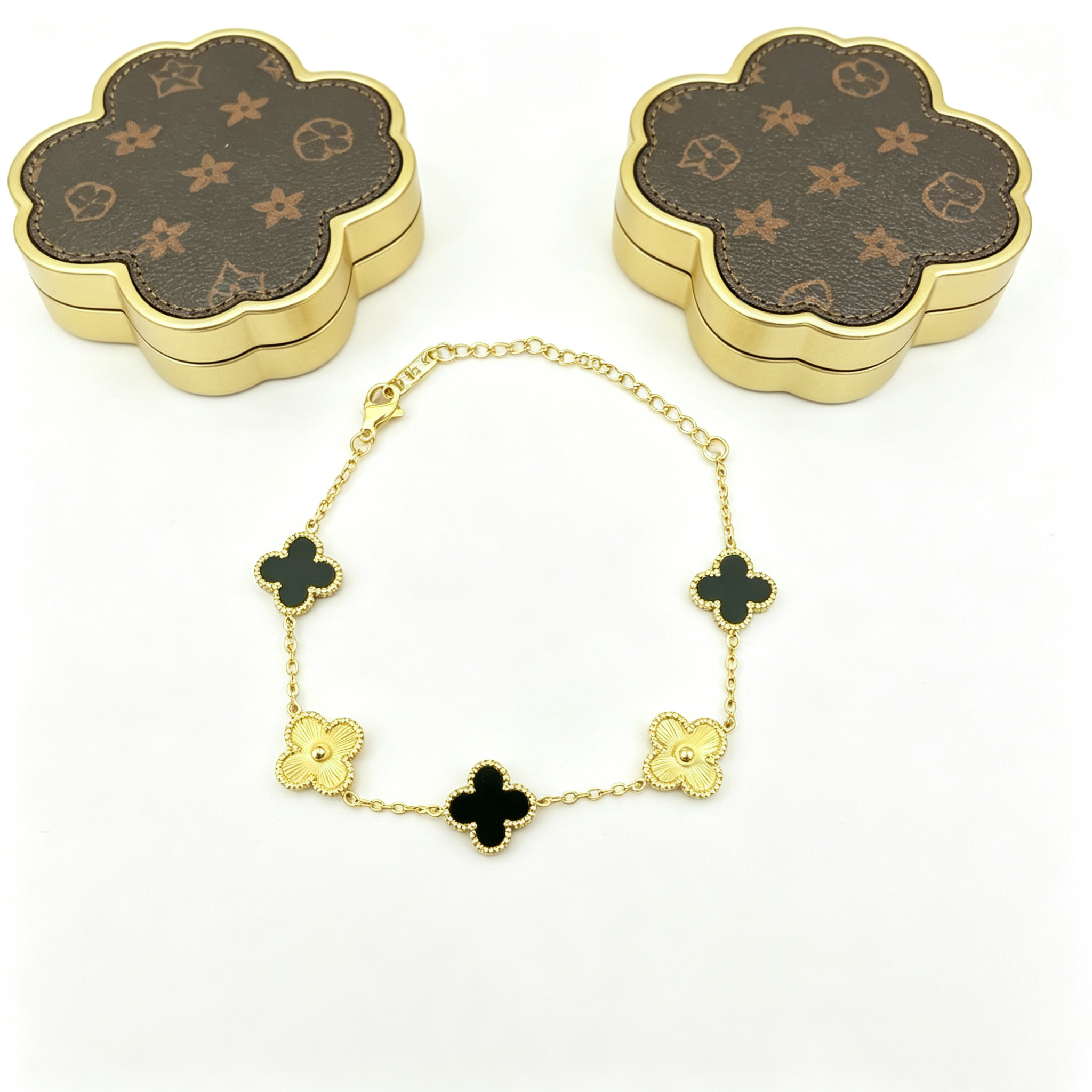 S—Double Inlaid Metal Bracelet