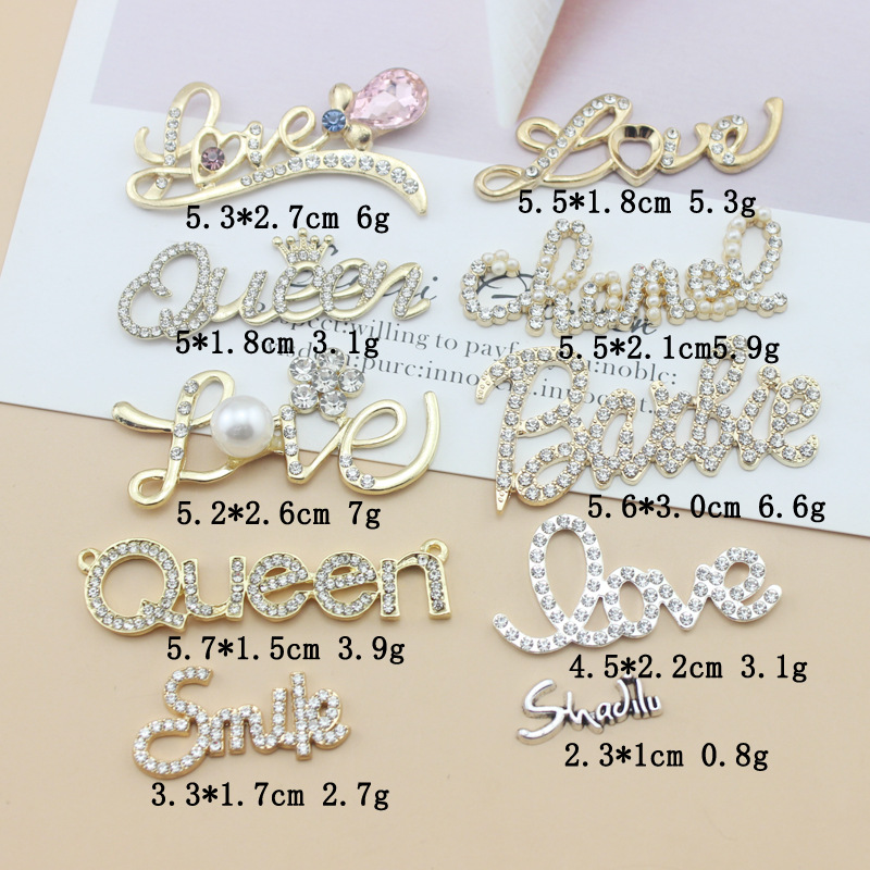 English Letters With Diamonds