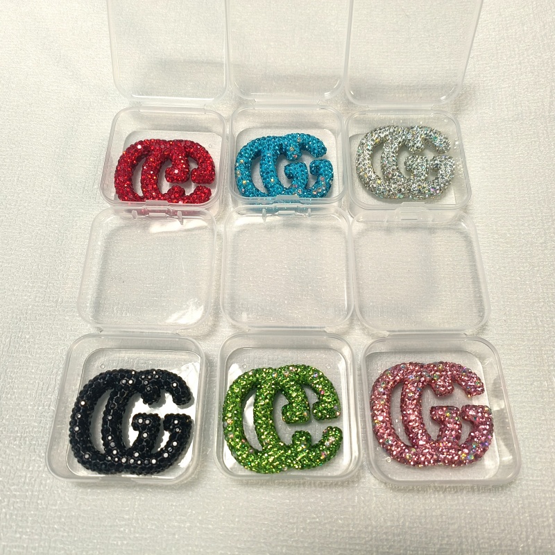 Large GG Ceramic Rhinestones charms 48MM*40MM