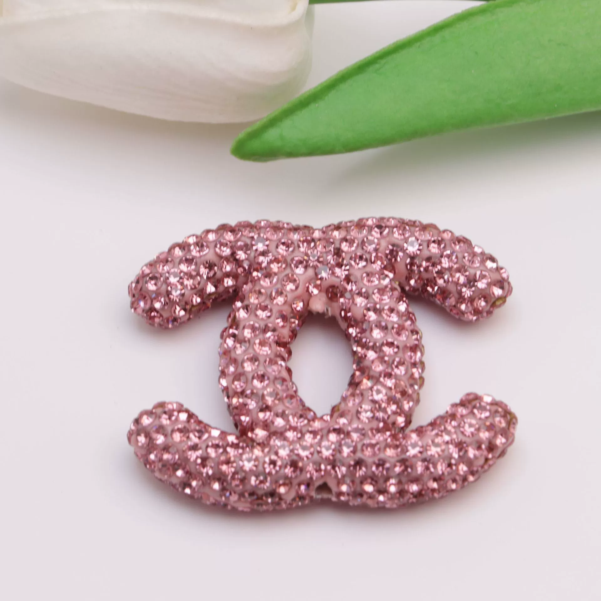 Large CC Ceramic Rhinestones charms with little box 48MM*40MM