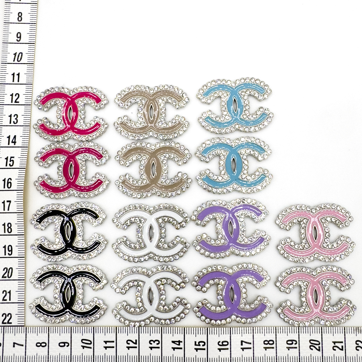 C- Patches With Diamonds Big Double C 35MM*26MM
