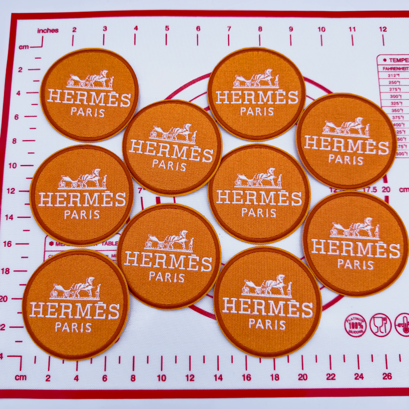Mid(Iron-on) HM- Orange Round Shape Patches