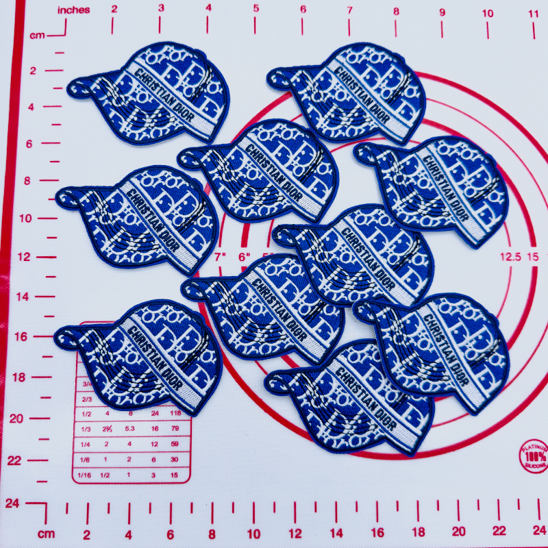 Mid(Iron-on) D-2 Blue Cat Shape Patches