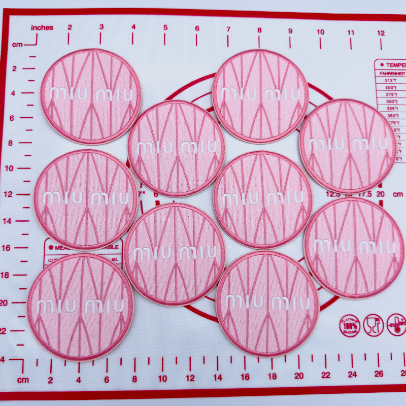 Mid(Iron-on) M- Pink Round Shape Patches