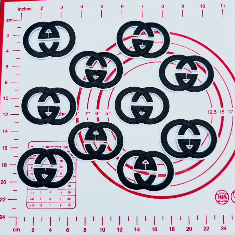 Mid(Iron-on) G- Black Patches