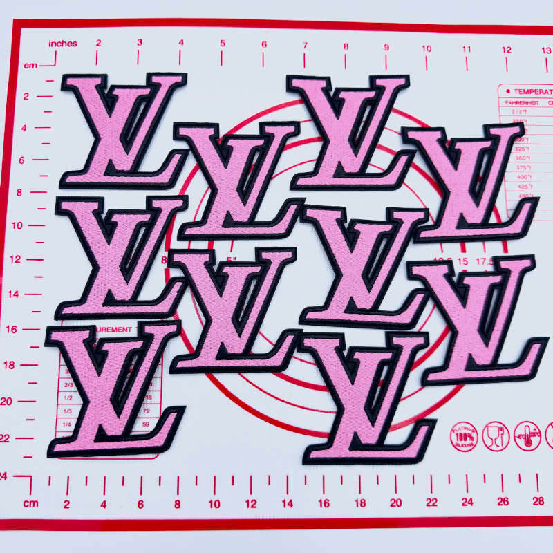 Mid(Iron-on) L- Pink  Patches