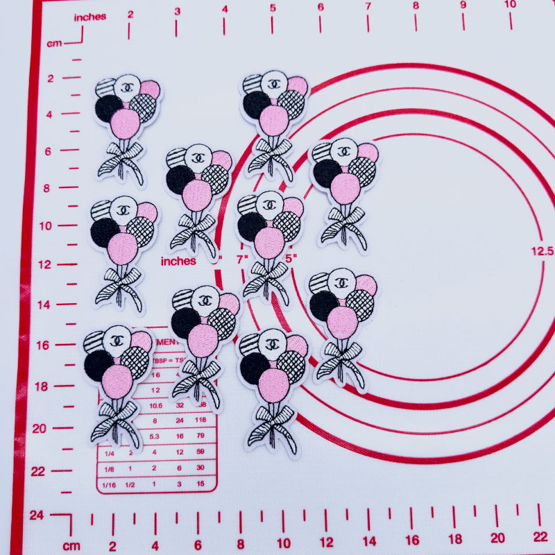 Mid(Iron-on) C-Double C Balloon Shape Patches