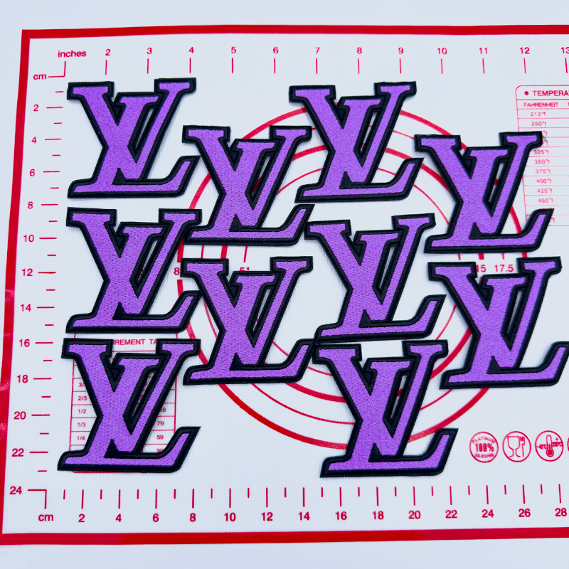 Mid(Iron-on) L- Purple  Patches