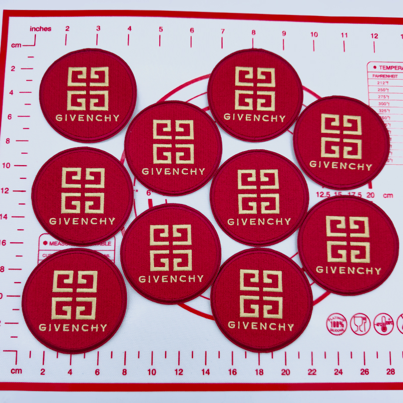 Mid(Iron-on) G- Red Round Shape Patches