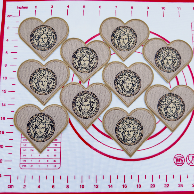 Mid(Iron-on) F-Love Shape Patches