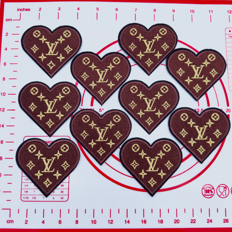 Mid(Iron-on) L-Coffee Love Shape Patches