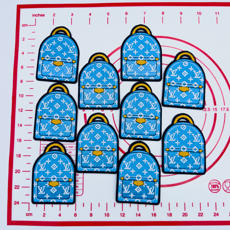 Mid(Iron-on) L-SchoolBag Shape Patches