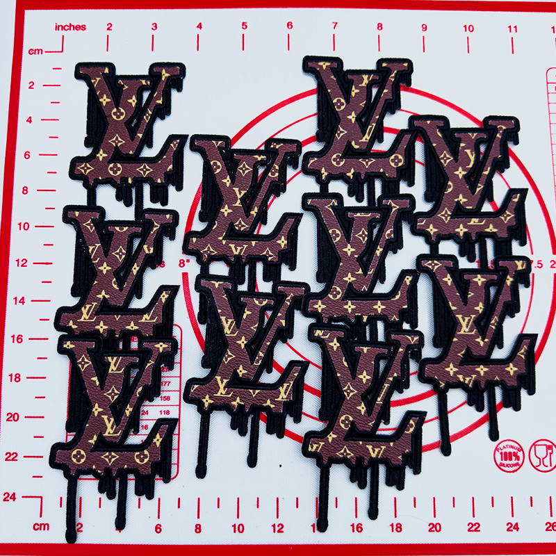 Mid(Iron-on) L- Coffee Melt Shape Patches