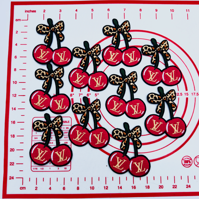 Mid(Iron-on) L-Cherry Shape Patches