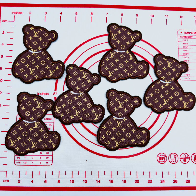 Mid(Iron-on) L- Bear Shape Patches