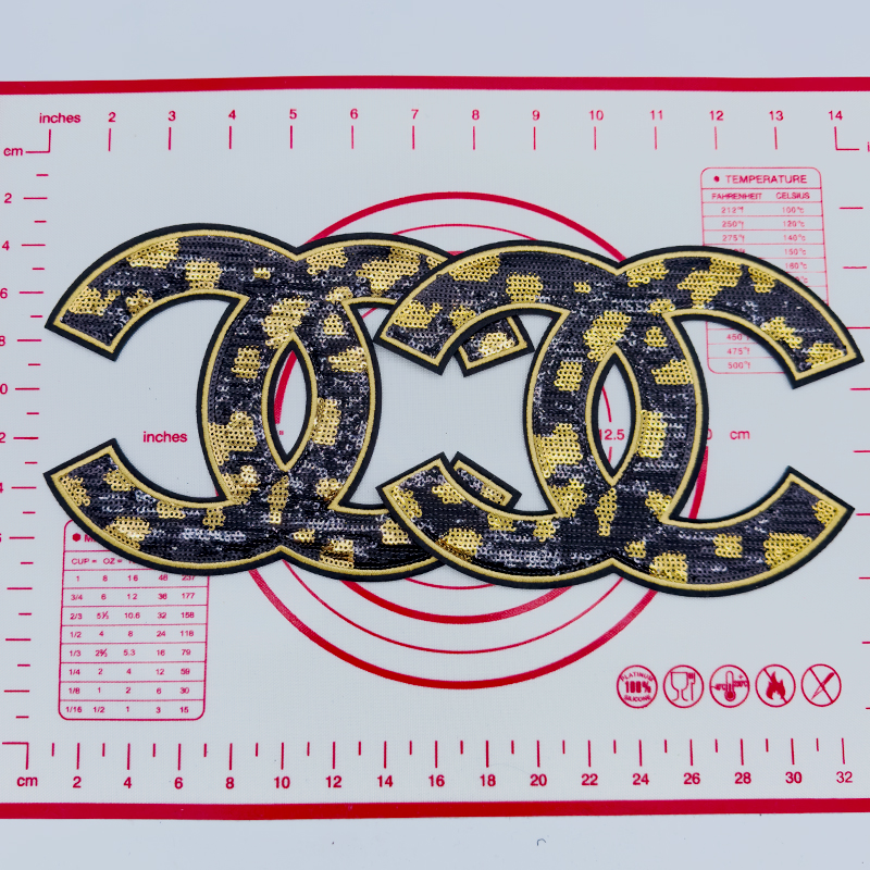Large(Iron-on) CC- Bling  Shape Patches