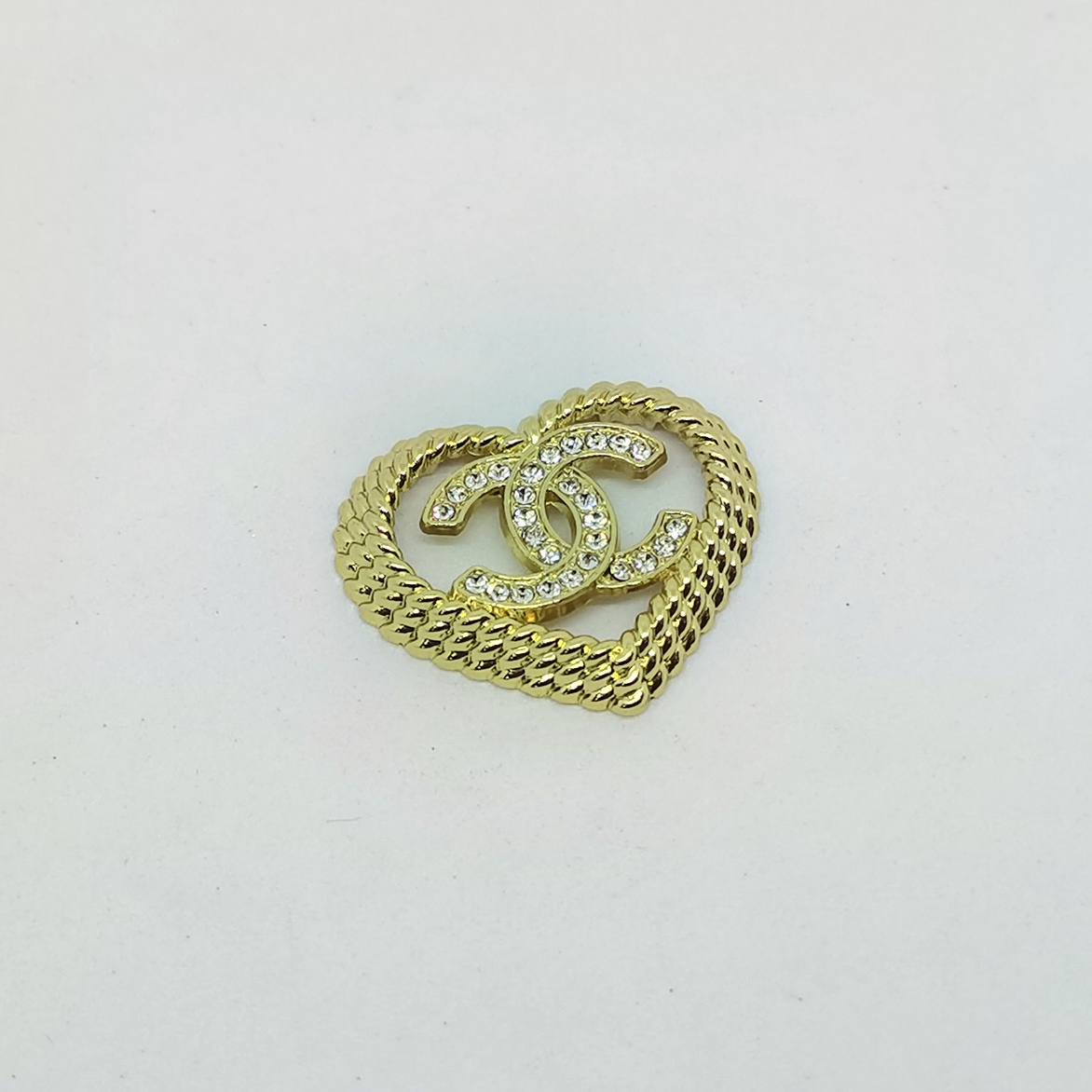 C-Love Shape With Diamonds 30MM*26MM