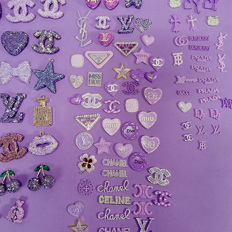 50-100PCS MIX Purple LUX CHARMS