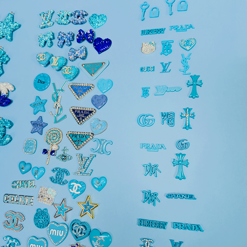 50-100PCS MIX Blue LUX CHARMS