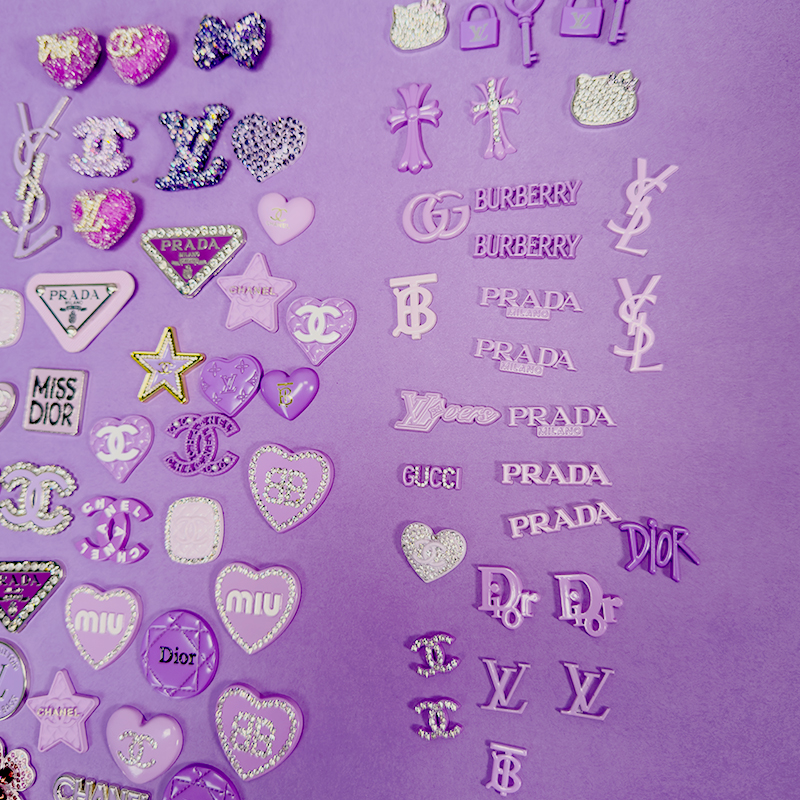 50-100PCS MIX Purple LUX CHARMS