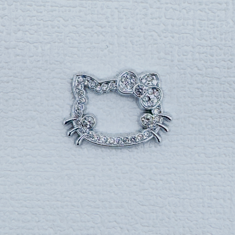 A Bag of（10PCS）Non-Metal kitty head With Diamonds