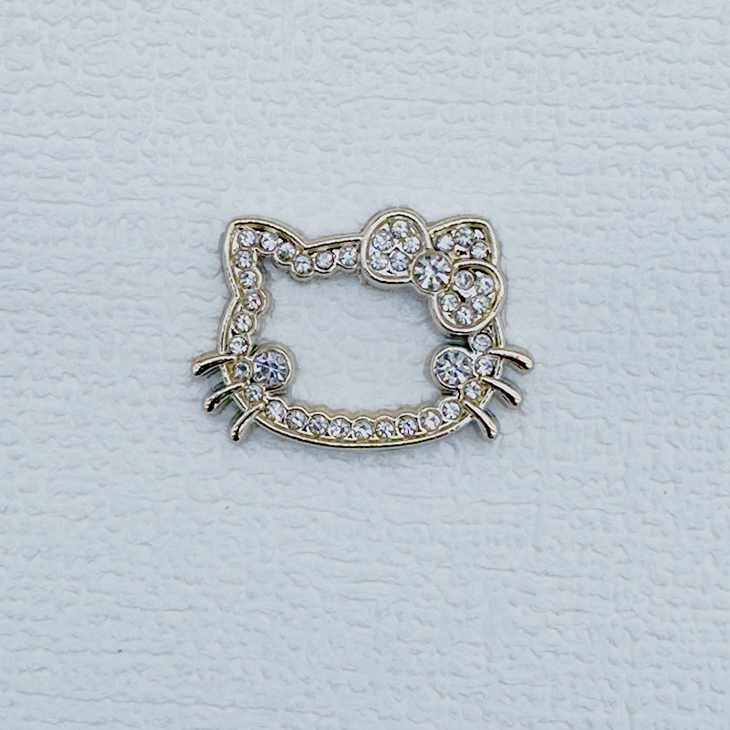A Bag of（10PCS）Non-Metal kitty head With Diamonds