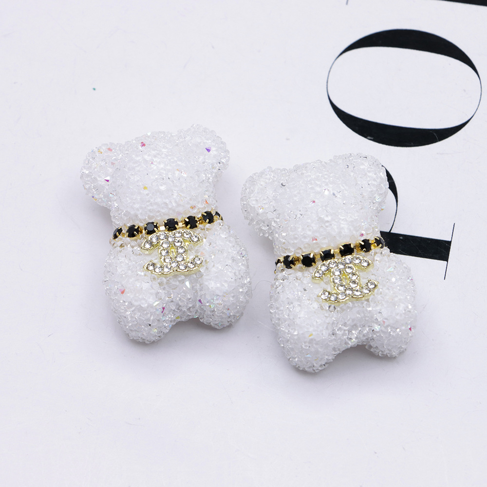 Bear With Diamonds Double C 24MM*30MM