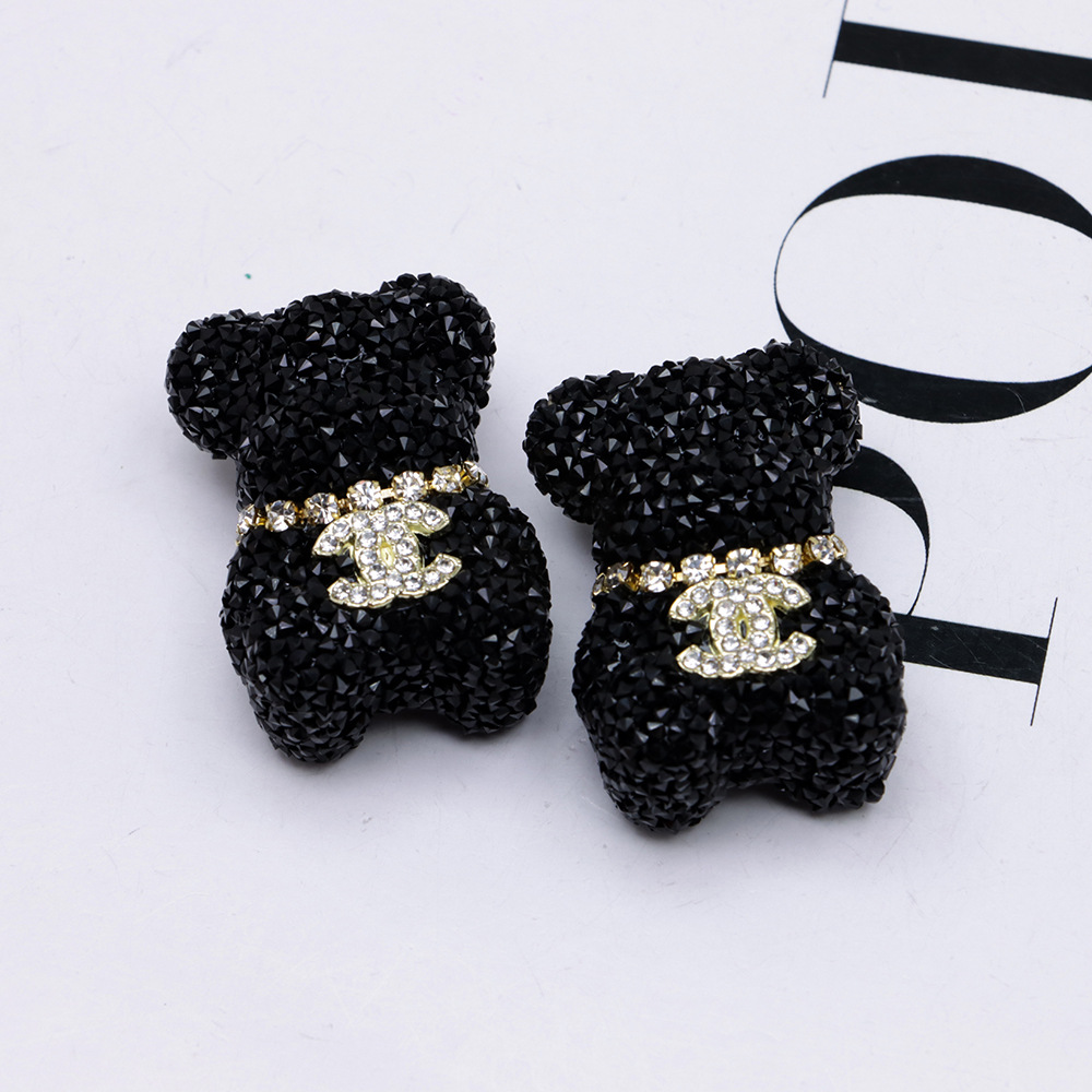 Bear With Diamonds Double C 24MM*30MM