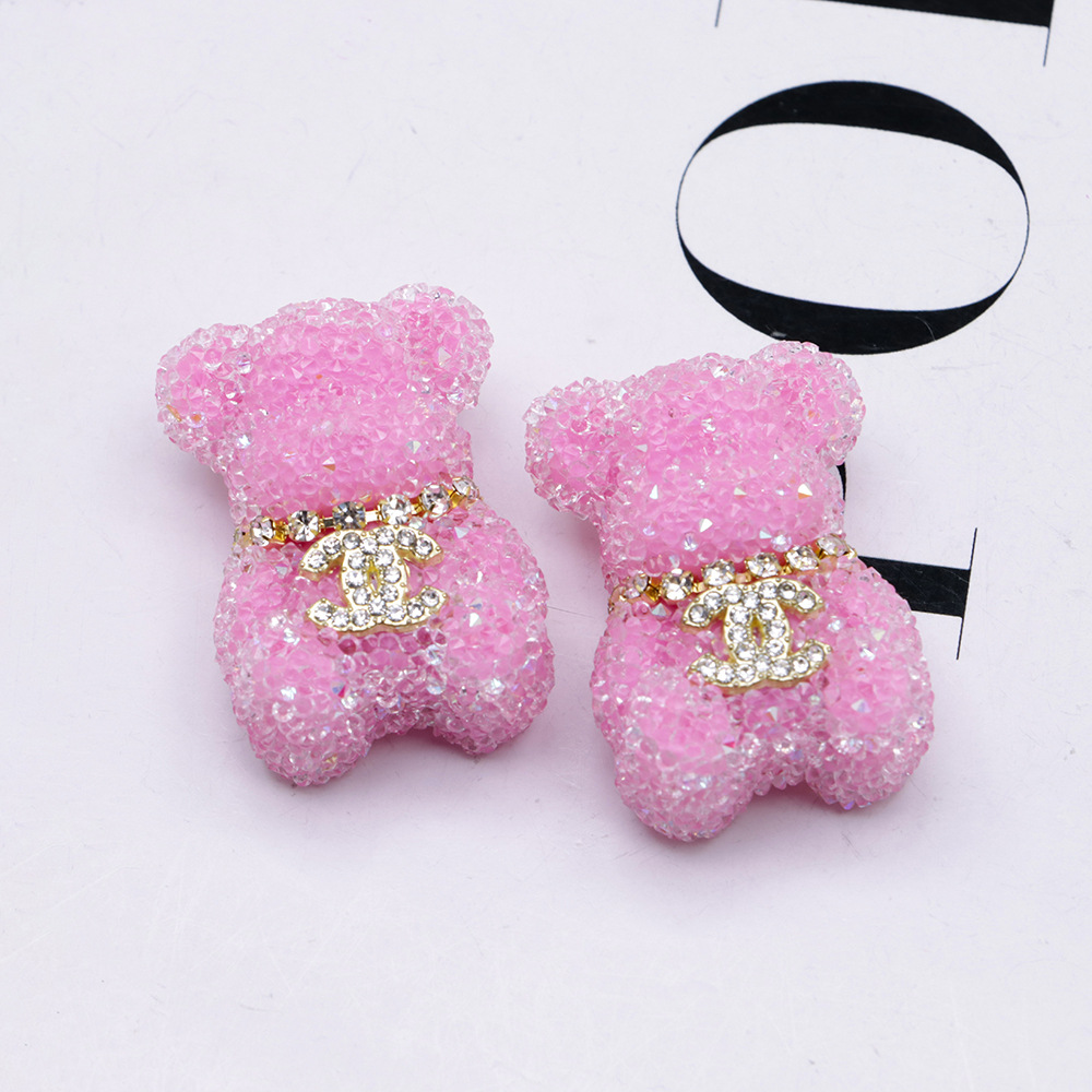 Bear With Diamonds Double C 24MM*30MM