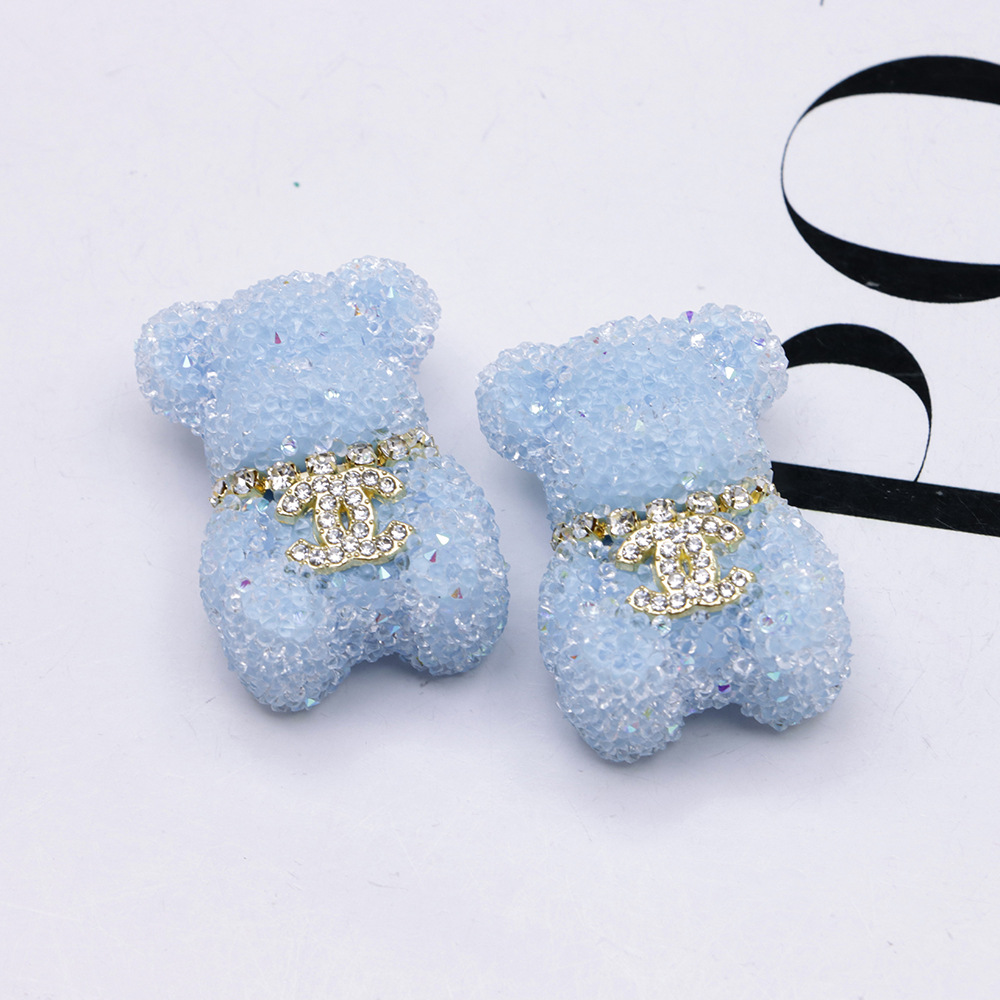 Bear With Diamonds Double C 24MM*30MM